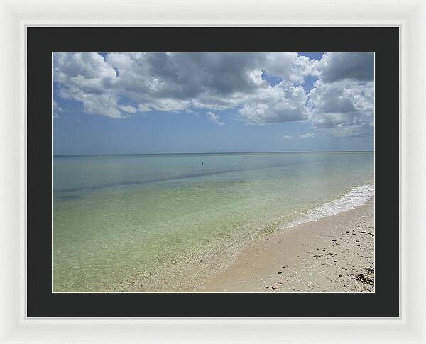 Ocean and Beach Telchac Puerto, Yucatan, Mexico - Framed Print