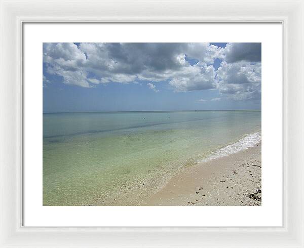 Ocean and Beach Telchac Puerto, Yucatan, Mexico - Framed Print