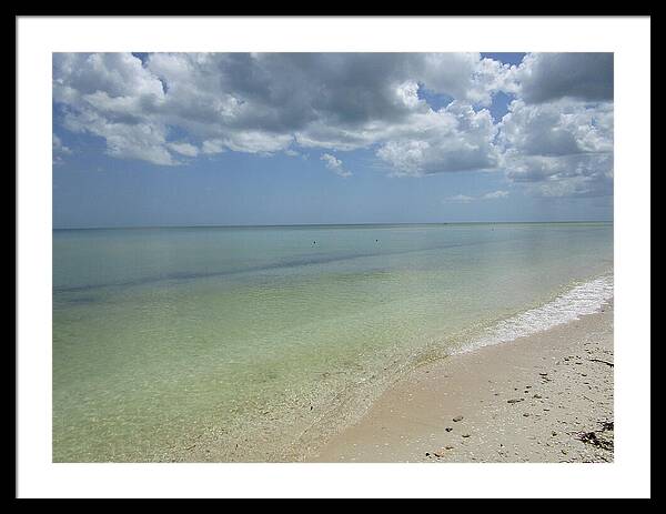 Ocean and Beach Telchac Puerto, Yucatan, Mexico - Framed Print