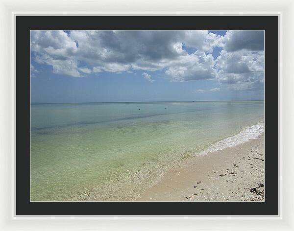 Ocean and Beach Telchac Puerto, Yucatan, Mexico - Framed Print