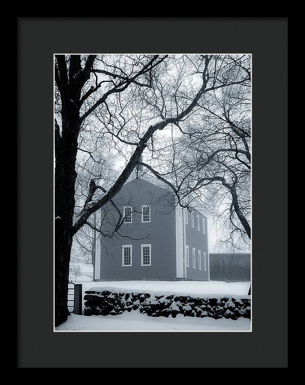 School House Winter - Framed Print