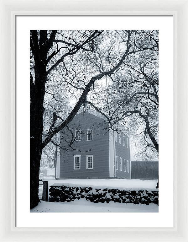 School House Winter - Framed Print