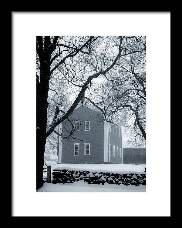 School House Winter - Framed Print