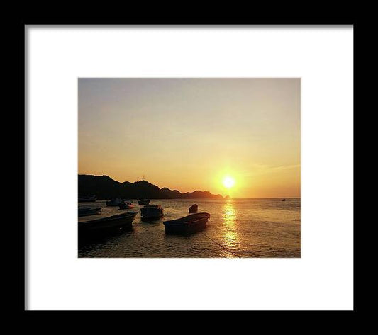 Sunset at Taganga, Colombia - Framed Print