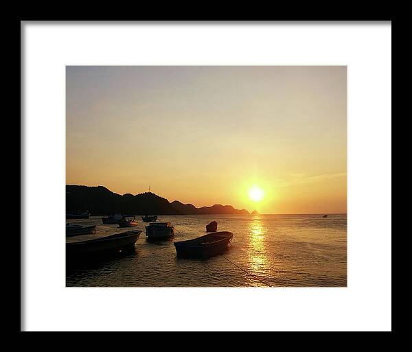 Sunset at Taganga, Colombia - Framed Print