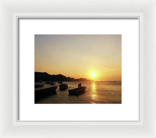 Sunset at Taganga, Colombia - Framed Print