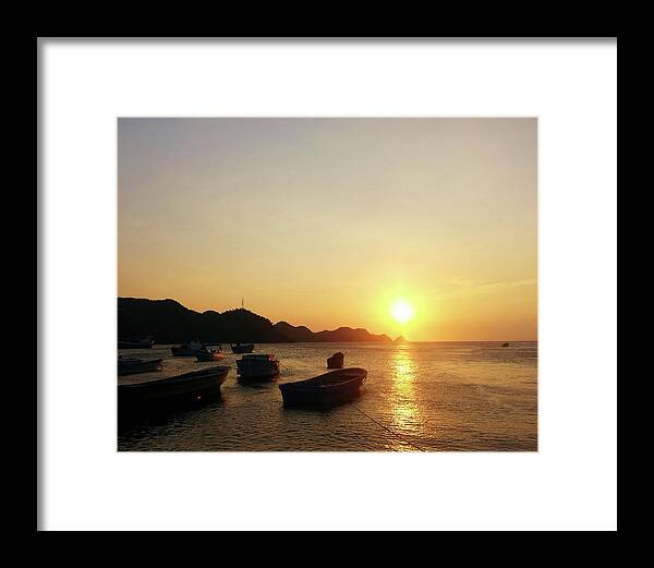 Sunset at Taganga, Colombia - Framed Print