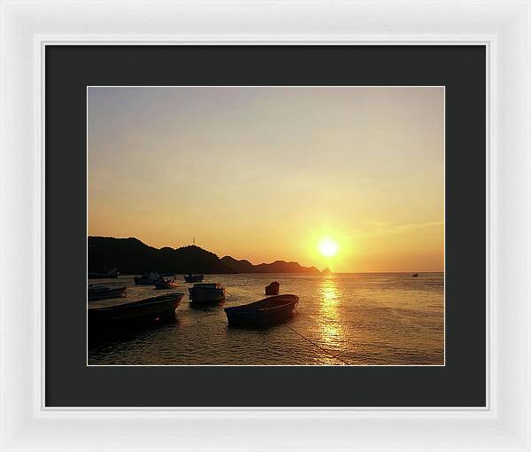 Sunset at Taganga, Colombia - Framed Print