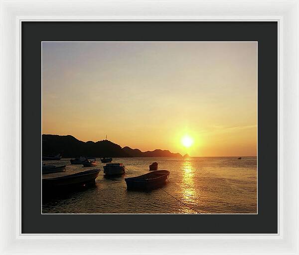 Sunset at Taganga, Colombia - Framed Print