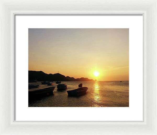 Sunset at Taganga, Colombia - Framed Print