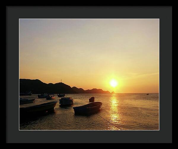 Sunset at Taganga, Colombia - Framed Print