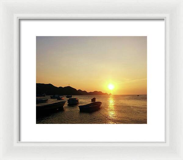 Sunset at Taganga, Colombia - Framed Print