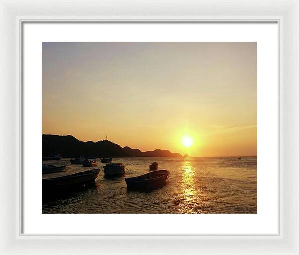 Sunset at Taganga, Colombia - Framed Print