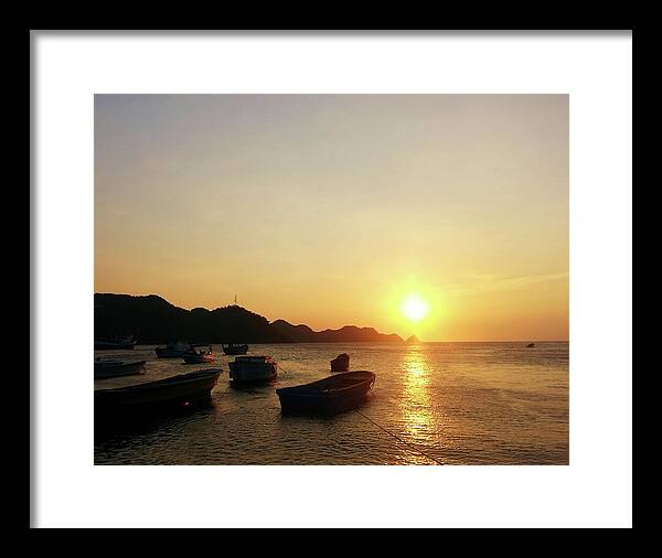 Sunset at Taganga, Colombia - Framed Print