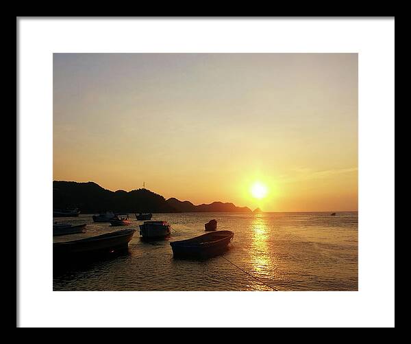 Sunset at Taganga, Colombia - Framed Print