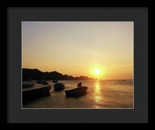 Sunset at Taganga, Colombia - Framed Print