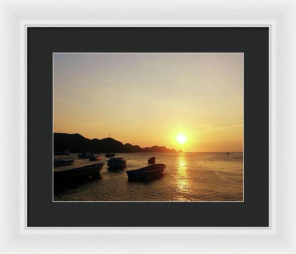 Sunset at Taganga, Colombia - Framed Print