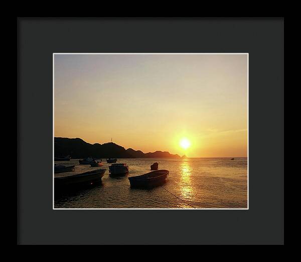 Sunset at Taganga, Colombia - Framed Print