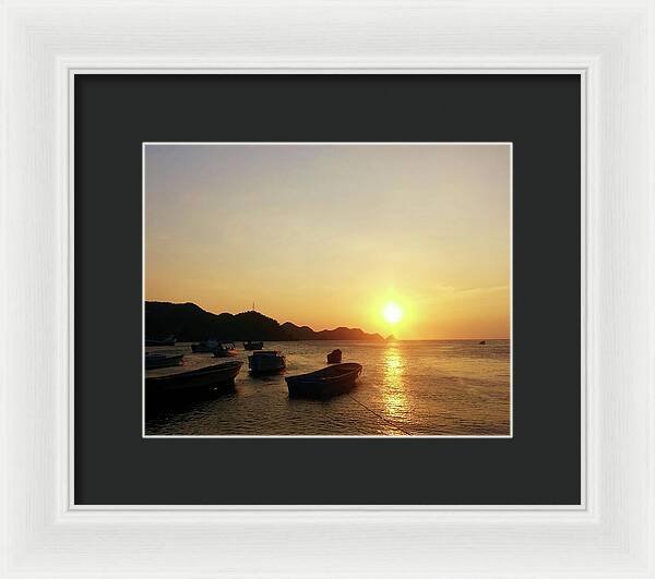 Sunset at Taganga, Colombia - Framed Print