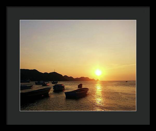 Sunset at Taganga, Colombia - Framed Print