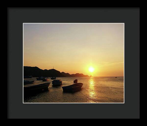 Sunset at Taganga, Colombia - Framed Print