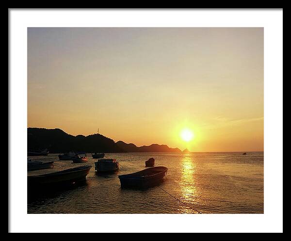 Sunset at Taganga, Colombia - Framed Print