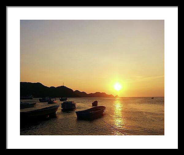 Sunset at Taganga, Colombia - Framed Print