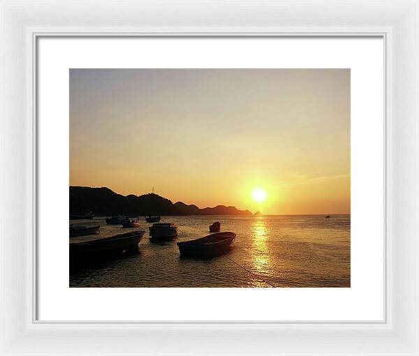 Sunset at Taganga, Colombia - Framed Print