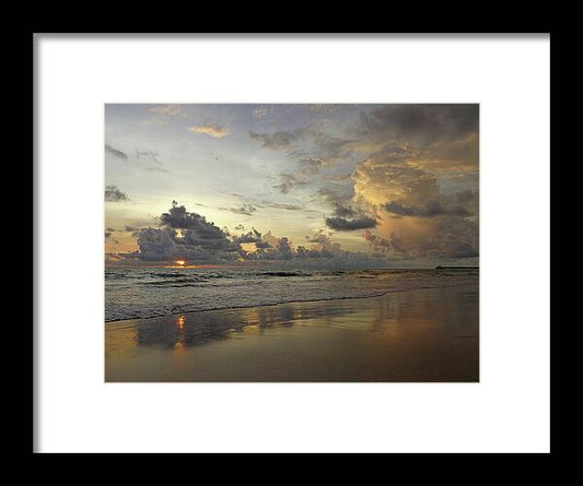 Sunset Photography Natai Beach, Thailand - Framed Print