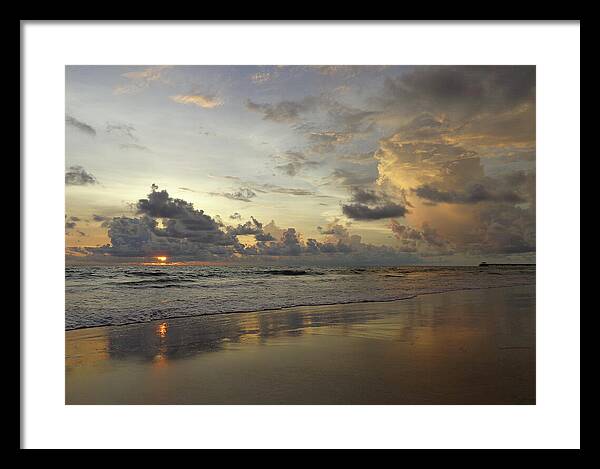 Sunset Photography Natai Beach, Thailand - Framed Print