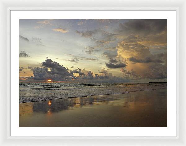 Sunset Photography Natai Beach, Thailand - Framed Print