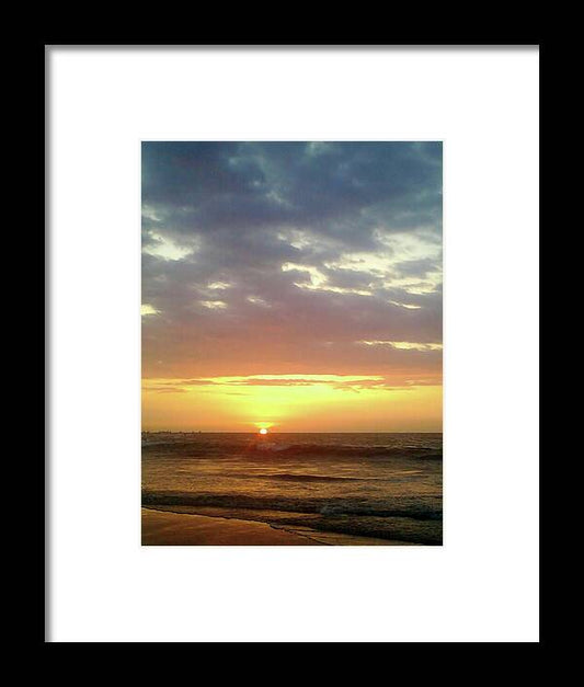 Sunset Photography Vertical Mancora, Peru - Framed Print