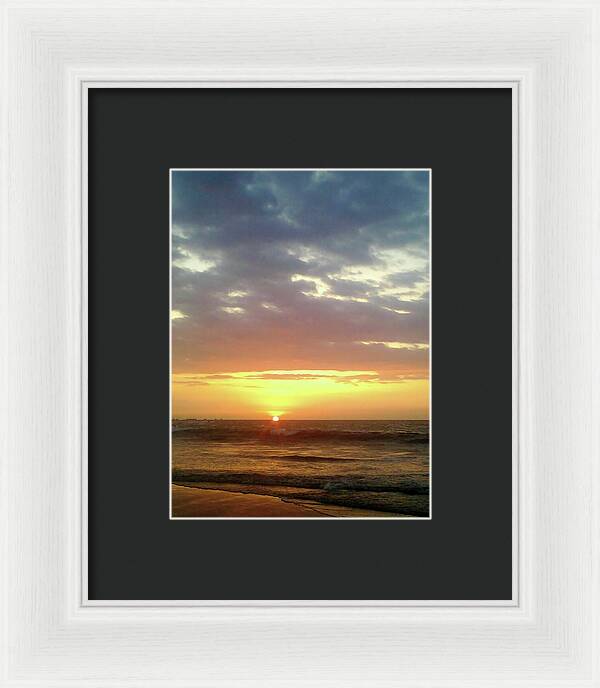 Sunset Photography Vertical Mancora, Peru - Framed Print