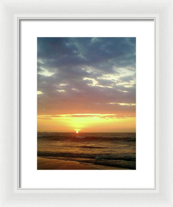 Sunset Photography Vertical Mancora, Peru - Framed Print