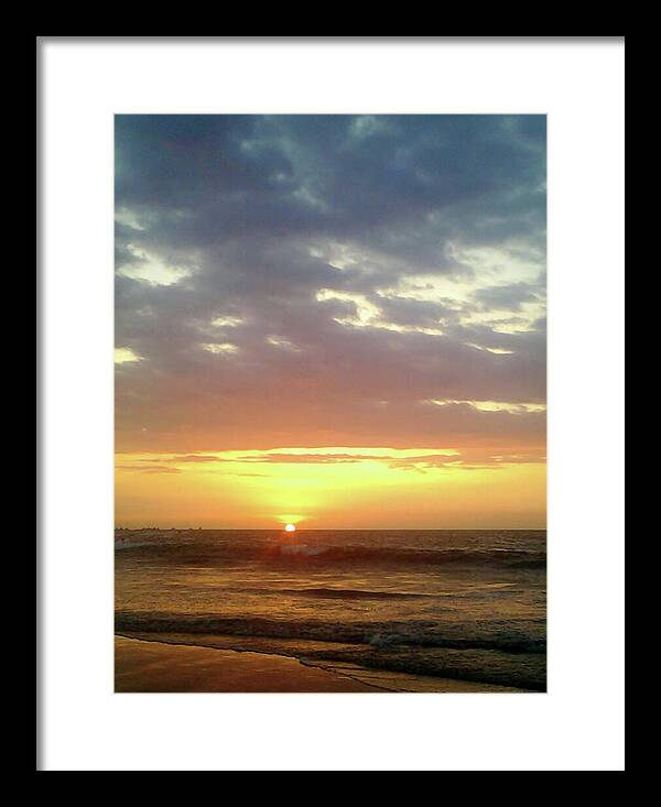 Sunset Photography Vertical Mancora, Peru - Framed Print