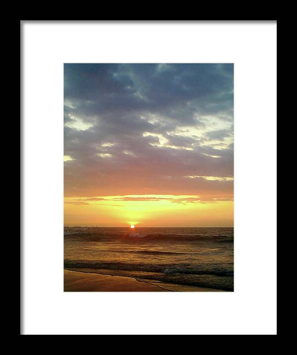 Sunset Photography Vertical Mancora, Peru - Framed Print