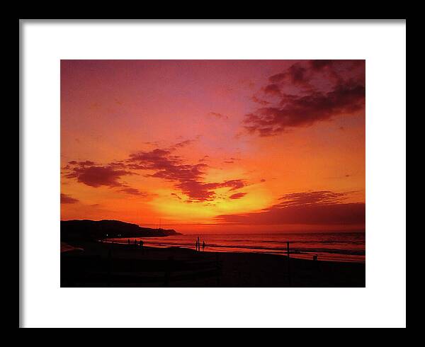 Sunset Photos Mancora, Peru - Framed Print