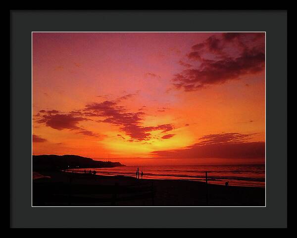 Sunset Photos Mancora, Peru - Framed Print