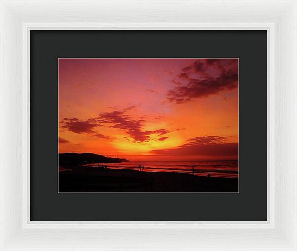 Sunset Photos Mancora, Peru - Framed Print