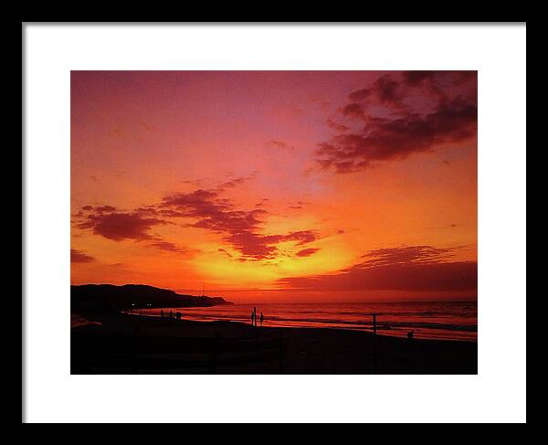 Sunset Photos Mancora, Peru - Framed Print