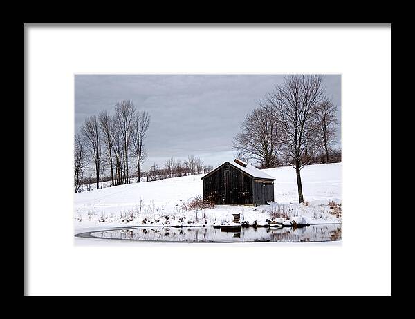 Turning Mill Pond Winter - Framed Print