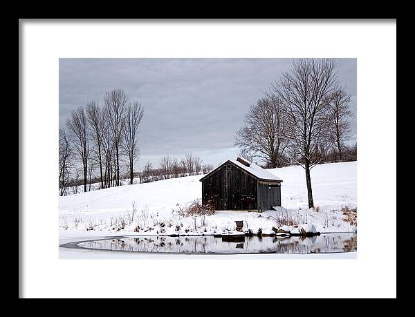 Turning Mill Pond Winter - Framed Print