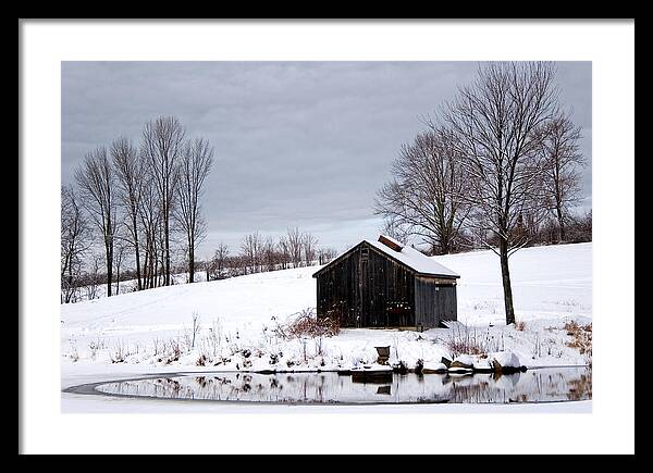 Turning Mill Pond Winter - Framed Print