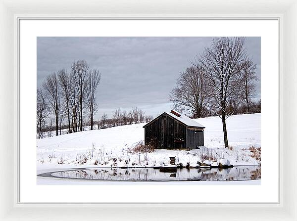 Turning Mill Pond Winter - Framed Print