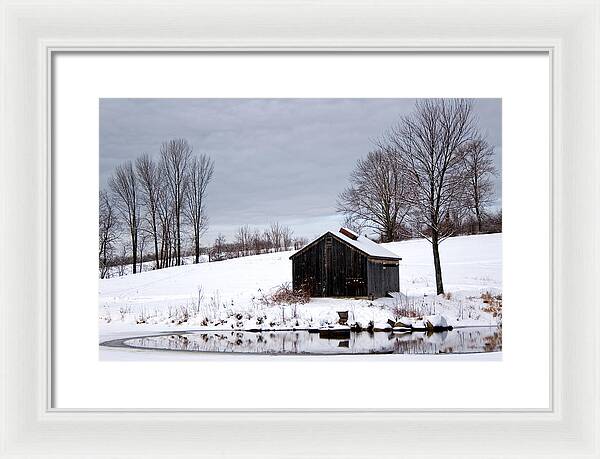 Turning Mill Pond Winter - Framed Print