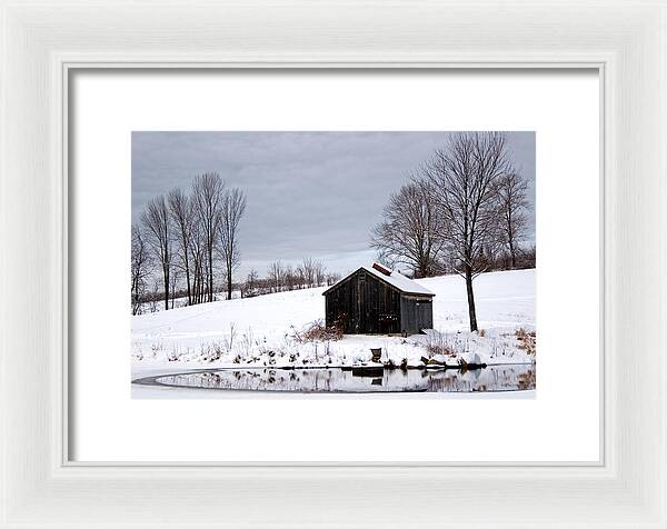 Turning Mill Pond Winter - Framed Print