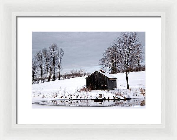 Turning Mill Pond Winter - Framed Print