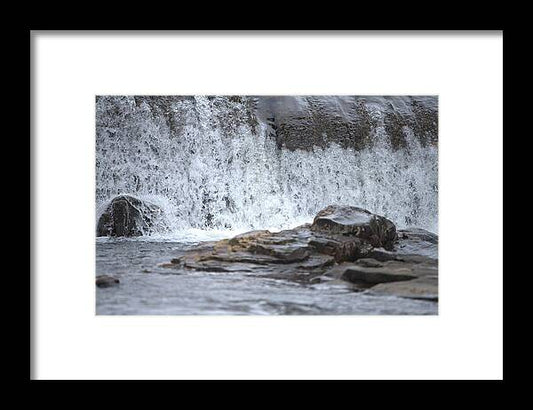 Waterfall Detailed New Hampshire - Framed Print