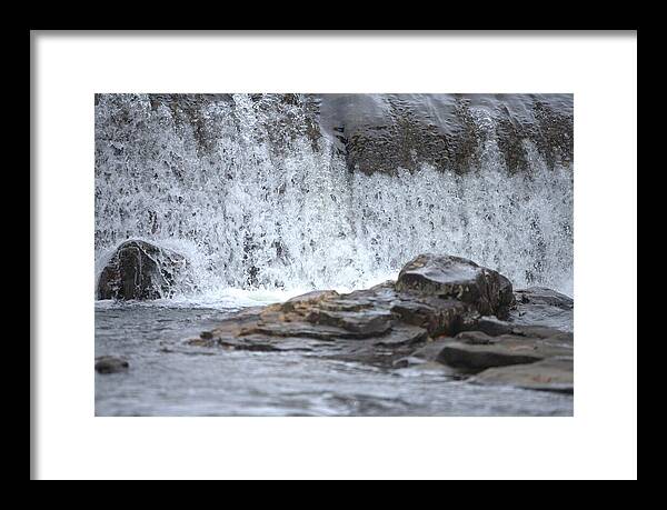 Waterfall Detailed New Hampshire - Framed Print