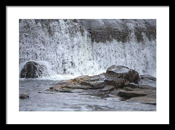 Waterfall Detailed New Hampshire - Framed Print